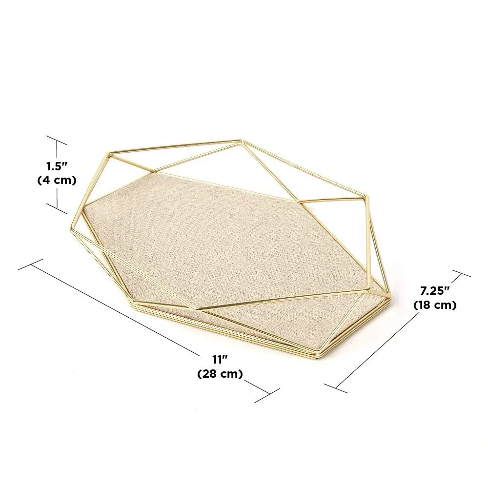 NEW Umbra Display Prisma Tray Sung Wook Park Geometric Gold Tone